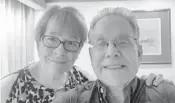  ?? CLIFF AND DORIS KOLBER/COURTESY ?? Cliff and Doris Kolber took a selfie Wednesday from inside their cabin aboard Holland America’s MS Zaandamm.