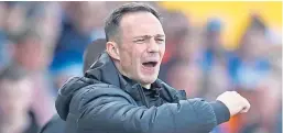  ??  ?? Darren Young’s side have drawn twice with Falkirk this term.