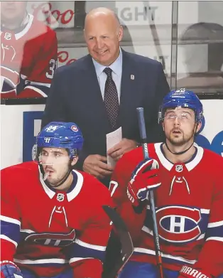  ?? PIERRE OBENDRAUF FILES ?? Canadiens head coach Claude Julien says all of his current work is based on the season resuming. He and his coaching staff are looking at “videos and seeing where the team has to improve.”