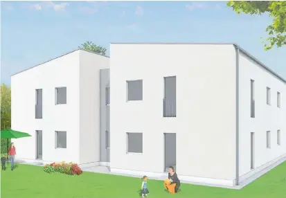  ??  ?? Dieses Wohnhaus mit acht Einheiten soll demnächst in bis zu hundert Gemeinden errichtet werden.