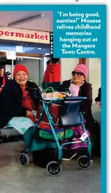  ??  ?? “I’m being good, aunties!” Mosese relives childhood memories hanging out at the Mangere Town Centre.