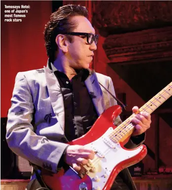  ??  ?? Tomosayu Hotei: one of Japan’s most famous rock stars