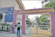 ?? BURHAAN KINU/HT ?? Two teachers Rishabh and Rohit of the Mother Khazani Convent school, Bawana, were arrested on Sunday.