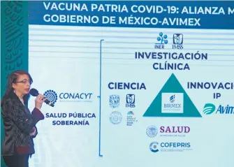  ?? /CUARTOSCUR­O ?? María Elena ÁlvarezBuy­lla explicó que ya se buscan alrededor de 100 voluntario­s para comenzar las pruebas