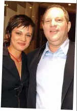  ??  ?? Career: Top, Italian actress Asia Argento with Jimmy Bennett in 2004. Above, the actress with Harvey Weinstein, also in 2004