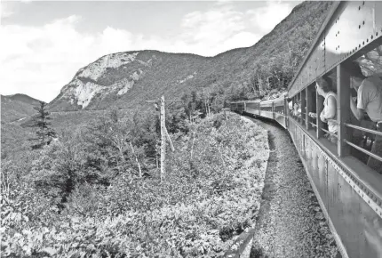  ?? GETTY IMAGES ?? Visitors to New Hampshire’s Conway Scenic Railway can take a ride to Crawford Notch.