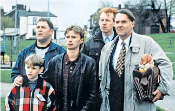  ?? The Full Monty, ?? Wilkinson, far right, as Gerald Cooper, with his co-stars in the film that brought him to internatio­nal attention