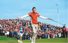  ?? AFP ?? Irishman Rory McIlroy (above) and teammate Ian Poulter lost to the US pair of Jordan Spieth and Justin Thomas.