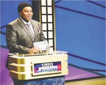  ?? NBC ?? Kenan Thompson plays bewildered host Darnell Hayes in SNL’s recurring sketch Black Jeopardy.