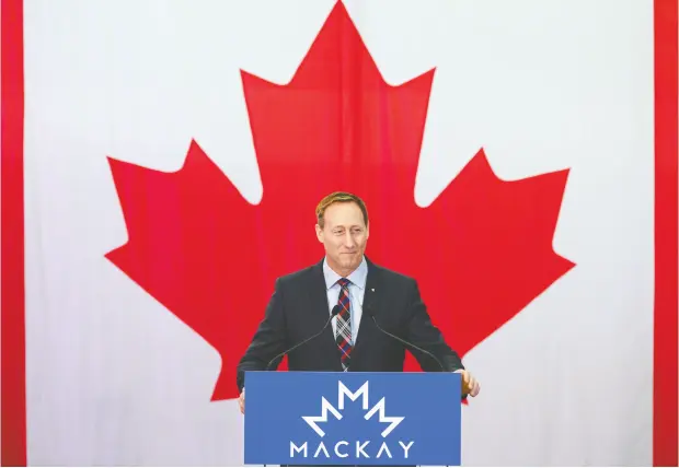  ?? Da rren Calabrese / The Cana dian Pres Files ?? Peter Mackay’s economic plan contains eight sections but it has little detail about the policies and does not include any costing.