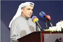  ??  ?? Qusai Al-Shatti, acting director general of CAIT, speaks.