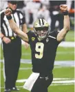  ?? CHRIS GRaYTHEN/GETTY IMAGES ?? Drew Brees and the New Orleans Saints downed the Chicago Bears 21-9 Sunday afternoon.