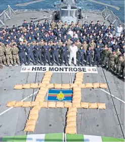  ??  ?? More than a tonne of cannabis was seized by sailors and Royal Marines during the operation.