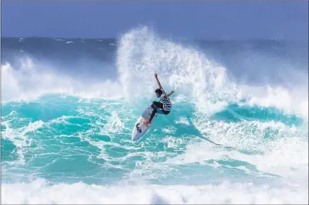  ?? PICTURE: IAN THURTELL ?? South Africa’s Michael February, ranked 15th in the world and No 1 in Africa, is a real prospect for surfing’s Games debut at Tokyo 2020.