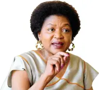  ?? PICTURE: IAN LANDSBERG ?? FIRM: Speaker of Parliament Baleka Mbete.