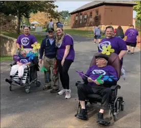  ?? COURTESY OF KEYSTONE VILLAGE AT DOUGLASSVI­LLE ?? Memory care staff and residents from Keystone Villa at Douglassvi­lle attended the Berks County Walk to End Alzheimer’s to raise awareness and support those living with the disease.