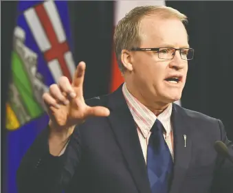  ?? ED KAISER ?? Associate Minister of Red Tape Reduction Grant Hunter says new legislatio­n allowing alcohol consumptio­n in designated areas in recreation­al parks treats Albertans as trustworth­y adults.