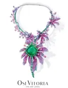  ?? CONTRIBUTE­D PHOTO ?? Osi Vitoria’s Floral Ensemble necklace draws inspiratio­n from fireworks, beautifull­y portrayed through intricate floral designs, crafted with emeralds, spinels, sapphires and diamonds.