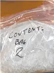  ?? ?? A 2kg bag of meth.