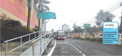  ??  ?? PROYECTO. Las paradas de buses están ubicadas en puntos estratégic­os para mejorar la movilidad.