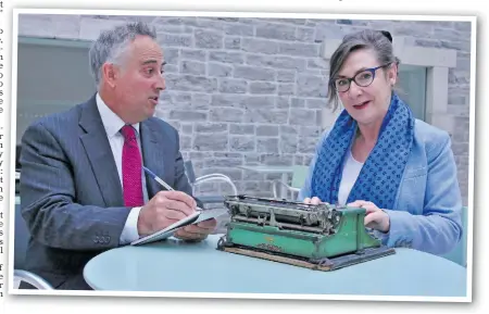  ?? ?? BELOW: Dr Brendan McCormack and Pauline McLynn at the launch of the of the Writing and Literature course.