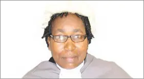  ??  ?? Justice Erica Ndewere