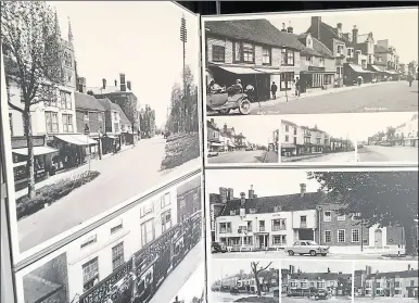  ??  ?? One of the boards displaying the archive photos at the town hall