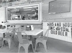  ?? MICHAEL MAYO/SUN SENTINEL ?? Subs and Suds, an outdoor sandwich shop in hidden Riverside Park neighborho­od from restaurate­ur Memphis Garrett, closed in January 2019 after eight months.