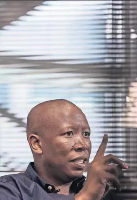  ?? Photo: Paul Botes ?? What is your reaction to the covert ‘war room’ operation that saw people affiliated to the ANC plan to sabotage the EFF’s campaign ahead of last year’s municipal elections? Fighting spirit: ‘I’m the ANC’s own problem — they created this problem, so...