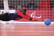  ?? ?? Huntington’s Zach Buhler competes in goalball and will be an ambassador for blind athletes in 2023.