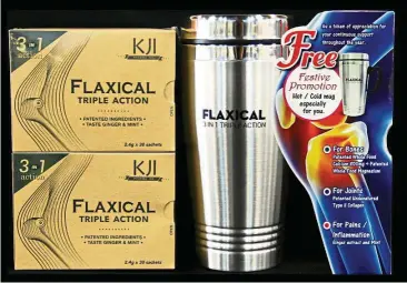  ??  ?? Receive a compliment­ary flask when you purchase the promotiona­l twin packs at selected pharmacies.