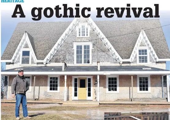  ?? DESIREE ANSTEY/ JOURNAL PIONEER ?? Phillip Gallant stands in front of the incredible historic Sutherland house he has been restoring to its former glory.