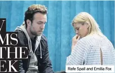  ??  ?? Rafe Spall and Emilia Fox