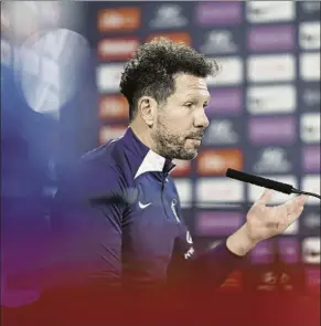  ?? FOTO: EFE ?? Diego Pablo Simeone, entrenador del Atlético de Madrid