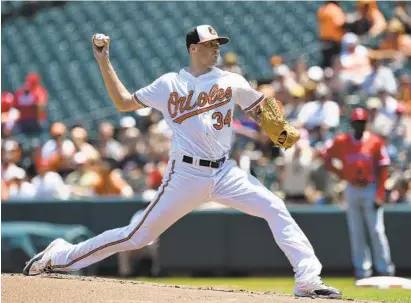  ?? GAIL BURTON/ASSOCIATED PRESS ?? The Orioles’ Kevin Gausman won for the first time in nine starts despite allowing only two runs or fewer in six of his previous eight. No team has lost more than the Orioles this season when their starters have gone at least six innings and allowed three or fewer runs.