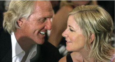  ??  ?? Love match: Chris Evert and Greg Norman. She blamed their affair on ‘menopausal stuff’