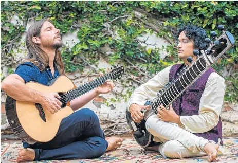  ?? Supplied ?? Meeting of minds: Standard Bank Young Artists Award winner for music Guy Buttery meditates musically with Indian sitar player and classical vocalist Kanada Narahari. The two will present a collaborat­ive show titled The Mending at the National Arts...
