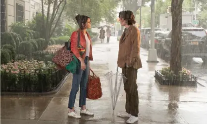  ??  ?? A Rainy Day in New York … stars Selena Gomez and Timothée Chalamet disowned the movie. Photograph: Jessica Miglio/Signature Entertainm­ent