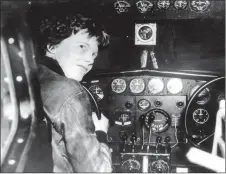  ?? ?? An undated 1930’s file photo shows Earhart at the controls of an aircraft in Essonne, France.