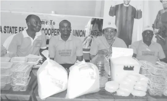  ??  ?? Abia cooperativ­es displaying products from cassava value chain at the conference