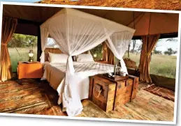  ??  ?? Luxury on the move: The Legendary Serengeti Mobile Camp