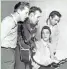  ?? GEORGE PIERCE/ SUN RECORDS ?? Elvis Presley at the piano, Jerry Lee Lewis (from left), Carl Perkins and Johnny Cash.