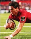  ??  ?? Fine try: Joey Carbery