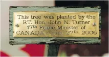  ?? JULIE OLIVER ?? Kingston writer Art Milnes has trees growing in his backyard that were planted by former U.S. president Jimmy Carter and his wife, and seven former prime ministers, including John Turner.