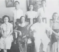  ??  ?? The Orosa family ( seated from left) Helen, Drs. Sixto and Severina Orosa, and Rosalinda; and ( standing from left) Sixto Jr., Leonor and Jose