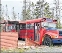  ?? DAVID MAHER/THE TELEGRAM ?? A bus at the Cochrane Pond Family Campground on Thursday.