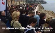  ?? (Photo Ph.H.) ?? Les bateaux sont attendus entre  et  heures.