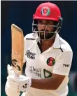  ?? ?? Afghanista­n’s Hashmatull­ah Shahidi is unbeaten on 53