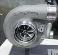  ??  ?? Released in 2018, Borgwarner’s S372 SX-E one-upped the 69mm version and once again proved how the company’s big wheeled S300’s contradict­ed some of the aftermarke­t chatter than its turbos were “too big” and hard to package. With its FMW compressor wheel capable of flowing 110 lbs/ min (1,570 cfm), the S372
SX-E is designed to support big horsepower (as much as 1,100 hp in some applicatio­ns) without having to upgrade to an S400 frame charger.