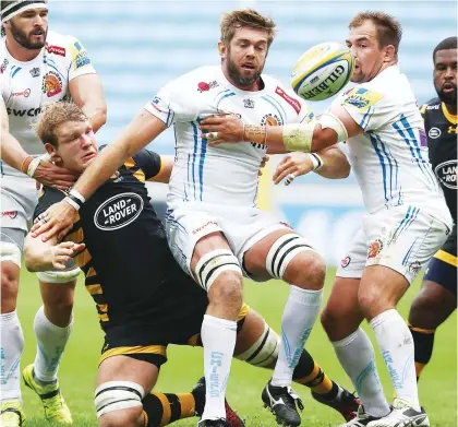  ?? PICTURE: Getty Images ?? Skill: Joe Launchbury, second left, is a great destroyer of the driving maul